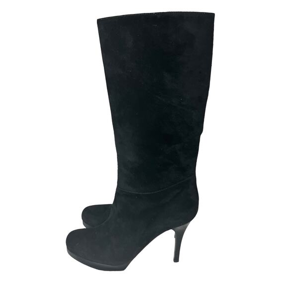 Balenciaga Black Suede Platform Stiletto Heel Boots Size 37 EU - Picture 2 of 13